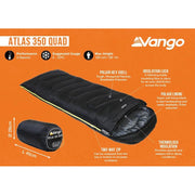 Vango Atlas 350 Quad Square Sleeping Bag 2024 Vango - Dynamic Drive
