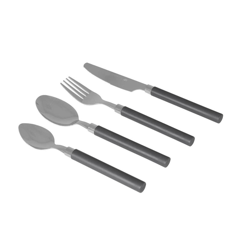 Bo-Camp Cutlery Set with Basket 24 Pieces 6 Persons Grey Bo-Camp - Dynamic Drive