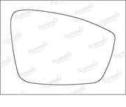Summit Stick-On Standard Mirror Glass fits VW Up 12 on RHS Summit - Dynamic Drive