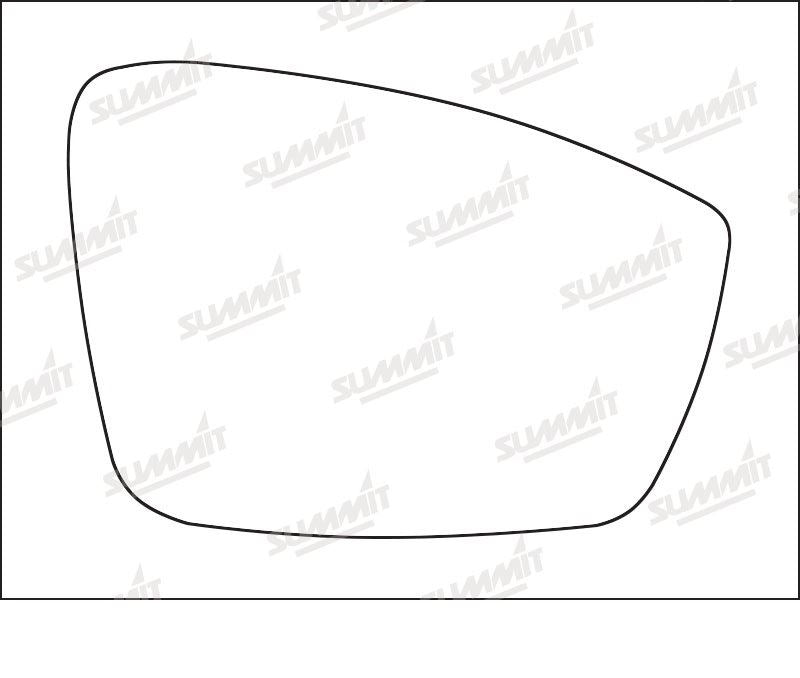 Summit Stick-On Standard Mirror Glass fits VW Up 12 on RHS Summit - Dynamic Drive
