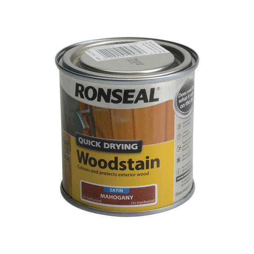 Ronseal Quick Drying Woodstain Satin Mahogany 250ml Ronseal - Dynamic Drive