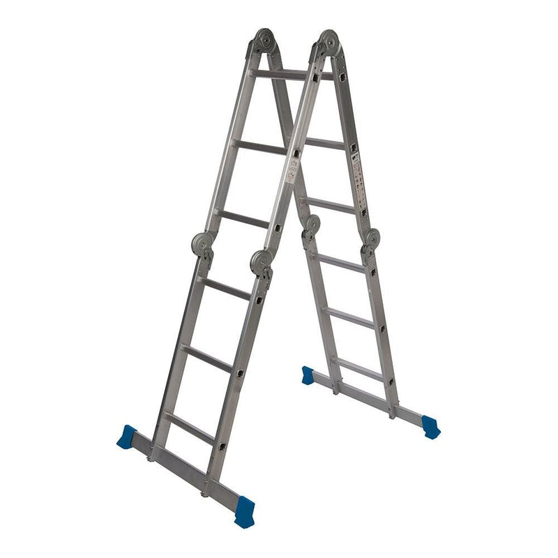 Silverline Multipurpose Ladder with Platform 3.6m 12-Tread Silverline - Dynamic Drive