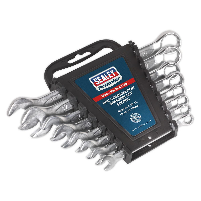 Sealey Combination Spanner Set 8pc Cold Stamped Metric AK63252 Sealey - Dynamic Drive