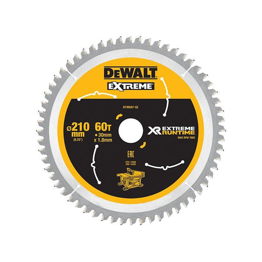 Dewalt Power Tools XR FlexVolt Table Saw Blade 210 x 30mm x 60T DeWALT Power Tools - Dynamic Drive