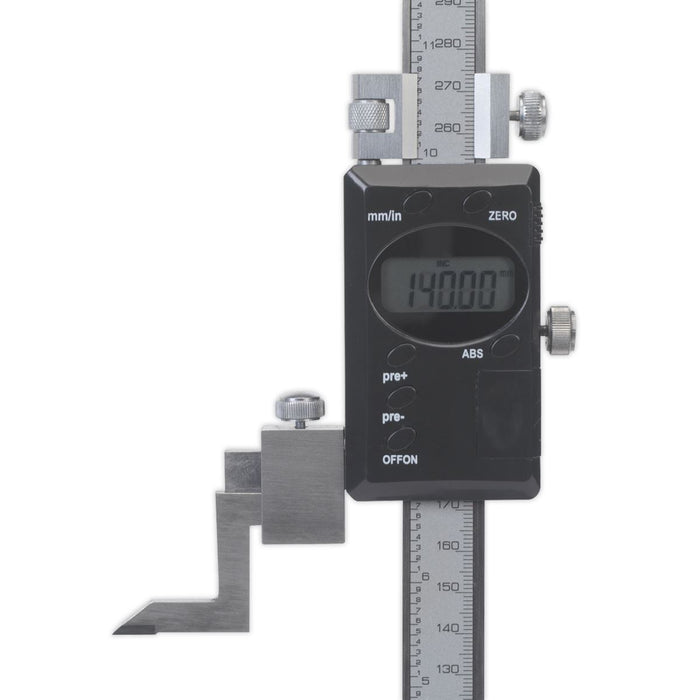 Sealey Digital Height Gauge 0-300mm(0-12") Sealey  - Dynamic Drive