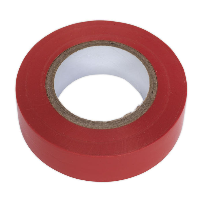 Sealey PVC Insulating Tape 19mm x 20m Red Pack of 10 ITRED10 Sealey - Dynamic Drive
