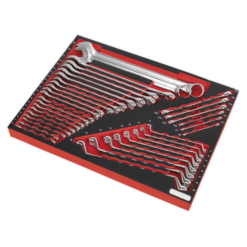 Sealey Tool Tray with Spanner Set 35pc TBTP03 Sealey - Dynamic Drive