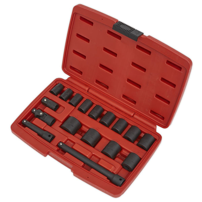Sealey Impact Socket Set 17pc 3/8"Sq Drive Metric AK68217 Sealey - Dynamic Drive