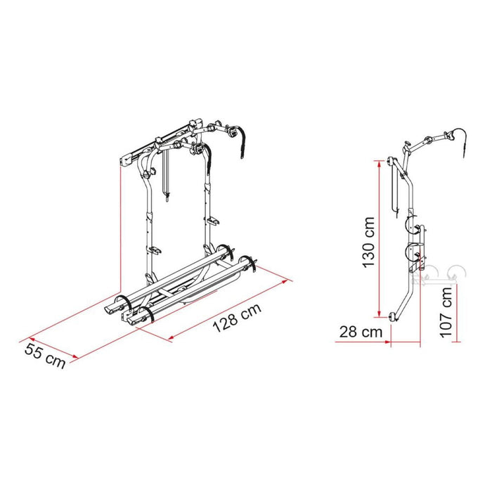 Fiamma F80S Awning, Fixing Bracket, Bike Carrier Bundle for Fiat Ducato L3 H2 Vans Fiamma - Dynamic Drive
