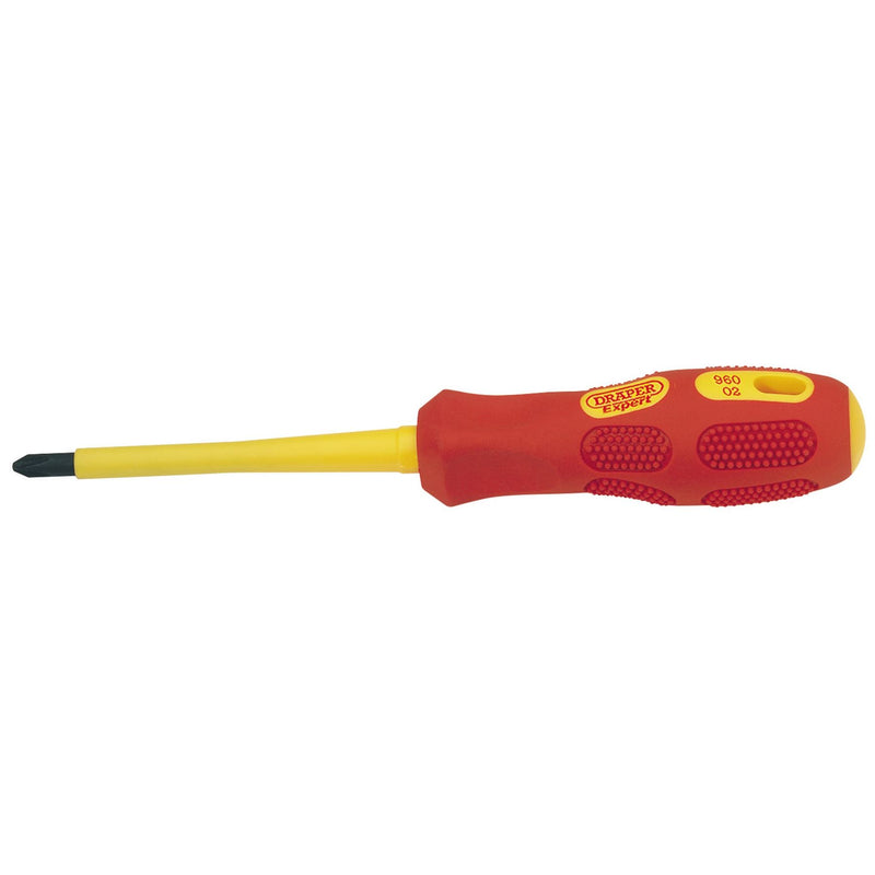 Draper VDE Approved Fully Insulated Cross Slot Screwdriver, No.2 x 100mm (Sold L Draper - Dynamic Drive