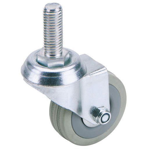 Draper Swivel Bolt Fixing Rubber Castor, 50mm Diameter, S.W.L. 50kg 65470 Draper - Dynamic Drive