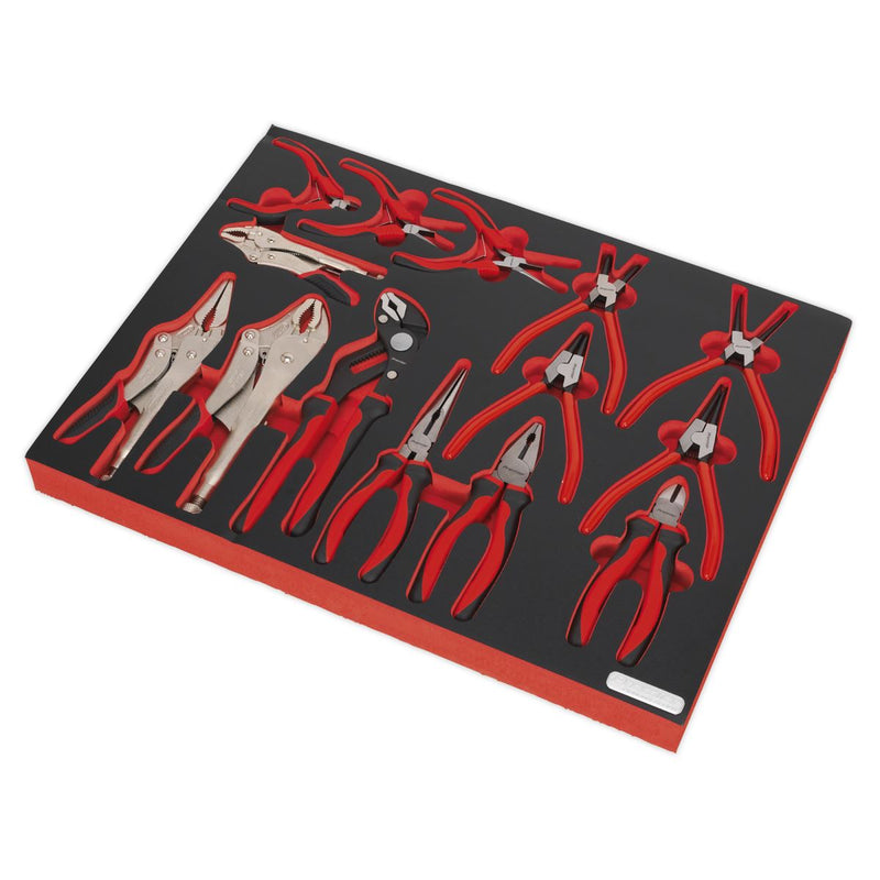 Sealey Tool Tray with Pliers Set 14pc TBTP05 Sealey - Dynamic Drive