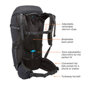 Thule AllTrail X 35L hiking backpack - Obsidian Thule - Dynamic Drive