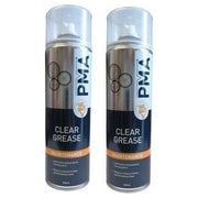 2x PMA Clear Spray Grease 500ml Water Resistant Aerosol Lubricant PTFE Chain etc PMA - Dynamic Drive