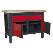 Sealey Workstation with 2 Drawers & 2 Cupboards AP1372A Sealey - Dynamic Drive