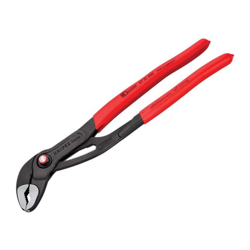 Knipex Cobra® Quickset Water Pump Pliers PVC Grips 300mm Knipex - Dynamic Drive