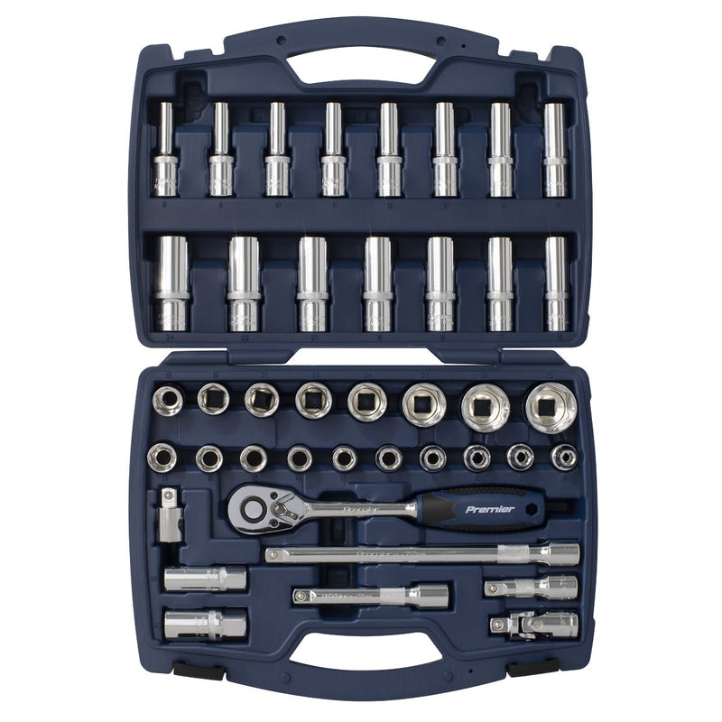 Sealey Socket Set 41pc 1/2"Sq Drive WallDrive® Metric Sealey  - Dynamic Drive