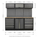 Sealey Superline Pro 2.0m Storage System Wood Worktop APMSSTACK07W Sealey - Dynamic Drive