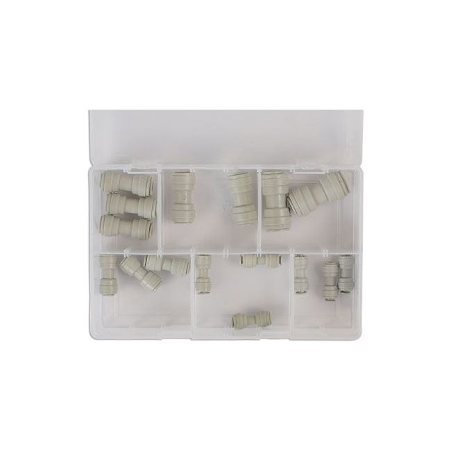 Connect Assorted Imperial Push-Fit Couplings, Straight 16pc 31898 Tool Connection - Dynamic Drive