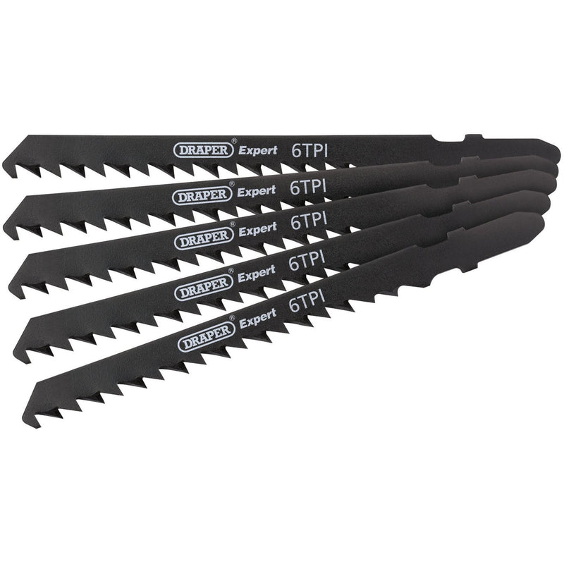 Draper DT144DP Jigsaw Blade Set, 100mm (5 Piece) 81726 Draper - Dynamic Drive