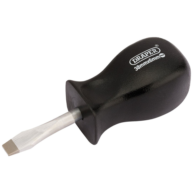 Draper Plain Slot Mechanic's Screwdriver, 6 x 38mm 19539 Draper - Dynamic Drive