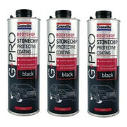 3 x Granville Black Stone Chip Spray Paint All Round Protection 1 Litre Granville - Dynamic Drive
