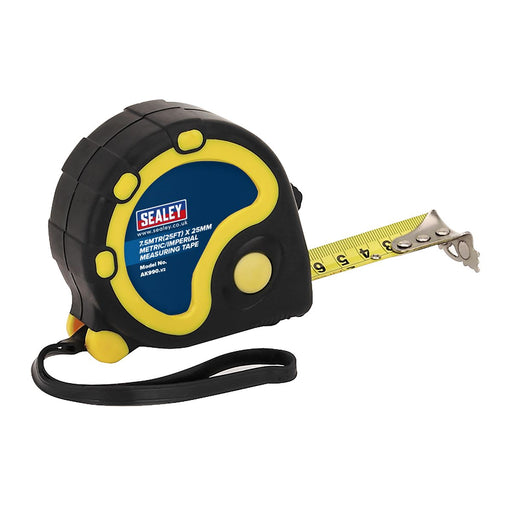 Sealey Metric/Imperial Rubber Tape Measure 7.5m(25ft) x 25mm AK990 Sealey - Dynamic Drive