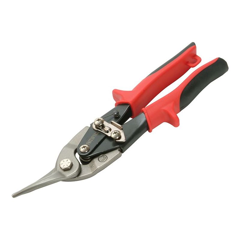 Faithfull Red Compound Aviation Snips Left Cut 250mm (10in) Faithfull - Dynamic Drive