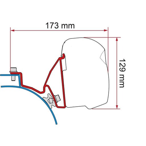 Fiamma VW T5/T6 California Bracket Kit for F43 Awning - Deep Black Fiamma - Dynamic Drive