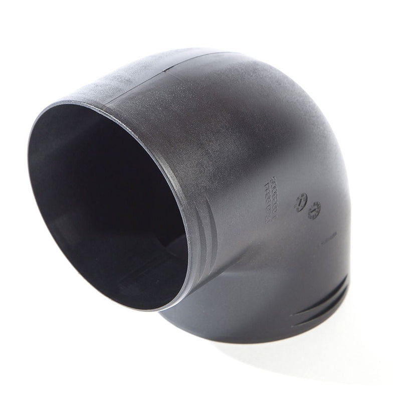 Whale Air Duct Fitting Equal Elbow 90mm x 90mm Black Whale - Dynamic Drive