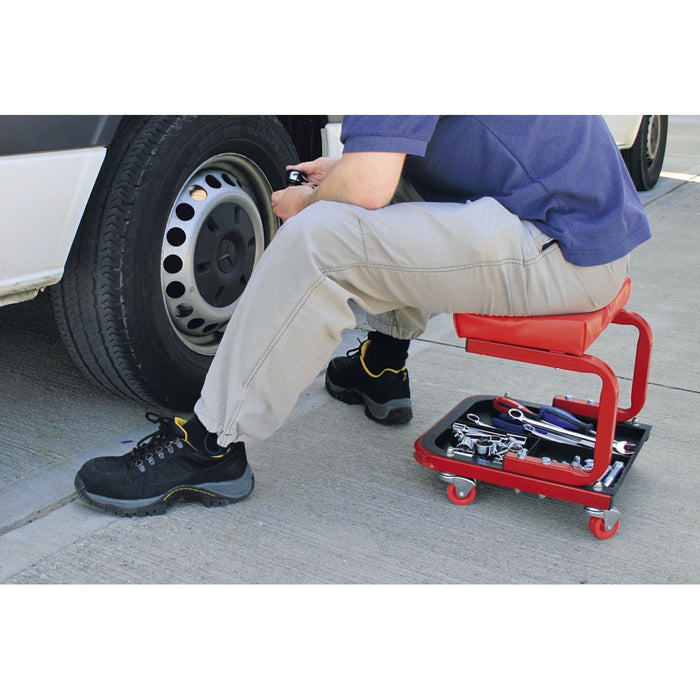 Sealey Mechanic's Utility Seat Deluxe SCR9 Sealey - Dynamic Drive