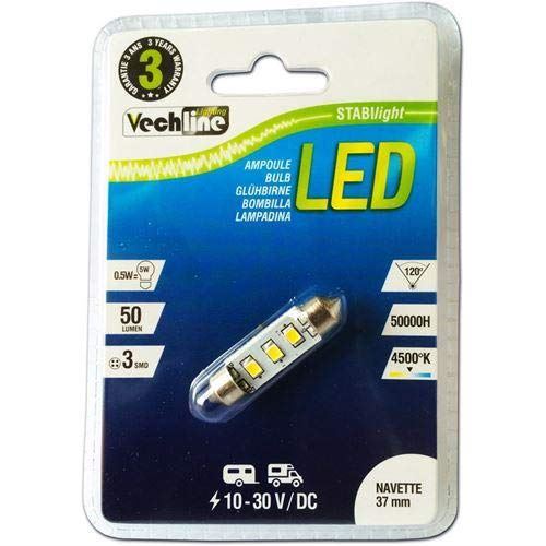 Vechline Led 37Mm Festoon 3Smd 05W Bulb 15937182 Vechline - Dynamic Drive