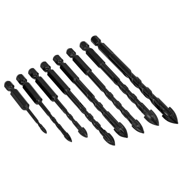 Sealey Tile & Glass Drill Bit Set 8pc DBGC1 Sealey - Dynamic Drive