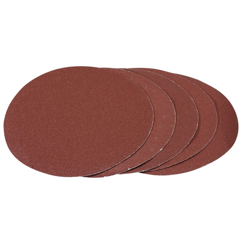 Draper Hook and Loop Aluminium Oxide Sanding Discs, 180mm, 80 Grit (Pack of 5) Draper - Dynamic Drive