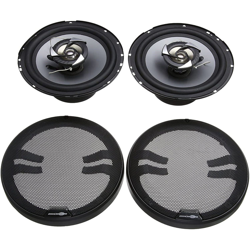 ICE 6.5" Coaxial 220 Watt Power Speakers 88dB Sensitivity 20-85KHz Sub Zero Sub-Zero  - Dynamic Drive