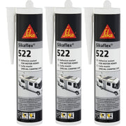 3x Sika Sikaflex 522 512 Caravan Sealer Sealant WHITE Bonding 310ml Motorhome Sika  - Dynamic Drive