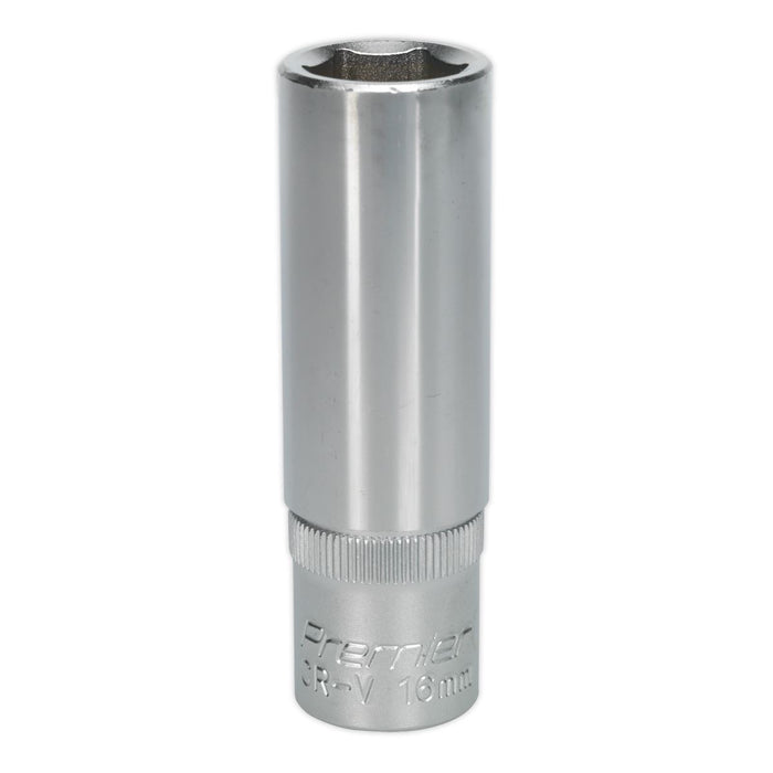 Sealey WallDrive Socket 16mm Deep 1/2"Sq Drive S1216D Sealey - Dynamic Drive