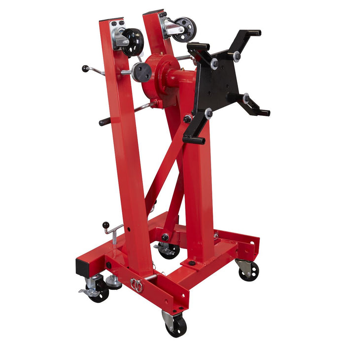 Folding 360º Rotating Engine Stand with Geared Handle Drive 680kg Capacity Sealey - Dynamic Drive