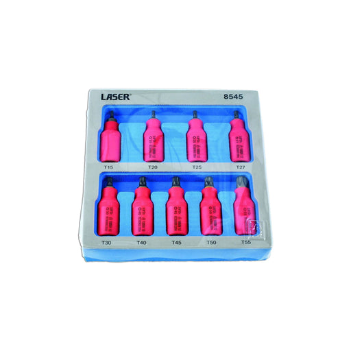 Laser Insulated Star Bit Socket Set 3/8"D 9pc 8545 Laser - Dynamic Drive