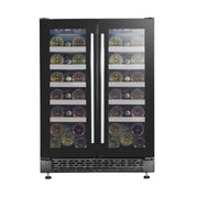 Baridi 40 Bottle/120 Can Freestanding Dual Zone Wine Fridge & Cooler 60cm Baridi - Dynamic Drive