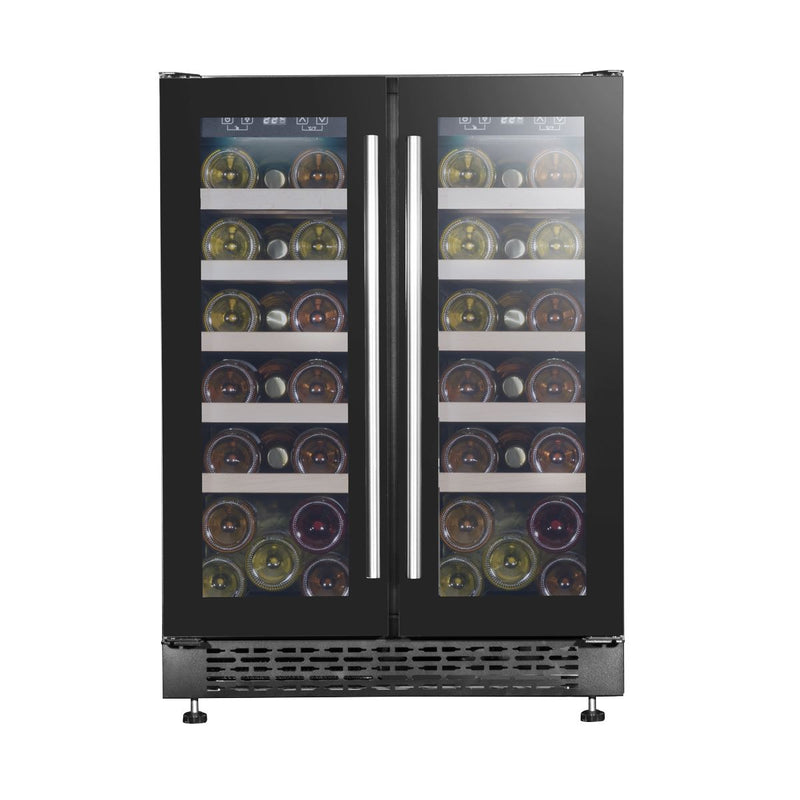 Baridi 40 Bottle/120 Can Freestanding Dual Zone Wine Fridge & Cooler 60cm Baridi - Dynamic Drive