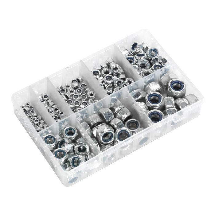 Sealey Nylon Locknut Assortment M4-M16 255pc AB033LN Sealey - Dynamic Drive