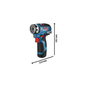 Bosch GSR 12V-35 FC Pro FlexiClick Drill Driver + 2 Attachments 12V Bare Unit Bosch - Dynamic Drive
