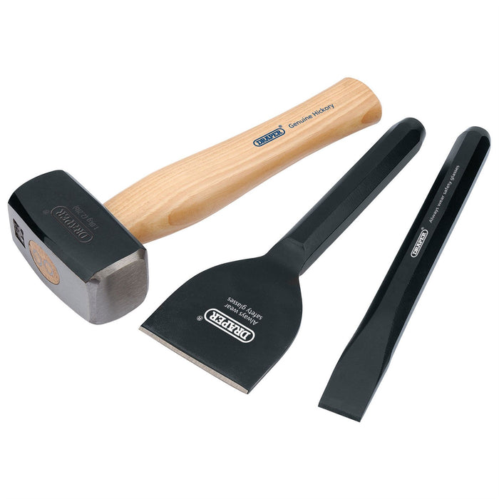 Draper Builders Kit with Hickory Handle (3 Piece) 26120 Draper - Dynamic Drive