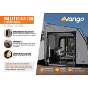 Vango Balletto Air 200 Elements Shield Caravan Awning Vango - Dynamic Drive