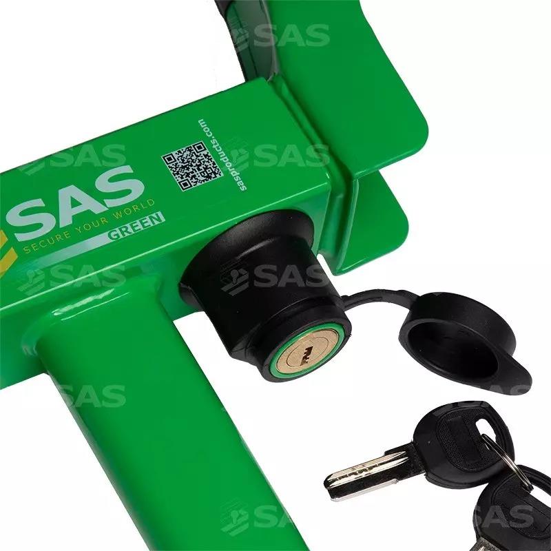 SAS Green Series V2 Wheel Clamp Lightweight Secure Theft Deterrent Caravan Trailer Wheels SAS - Dynamic Drive
