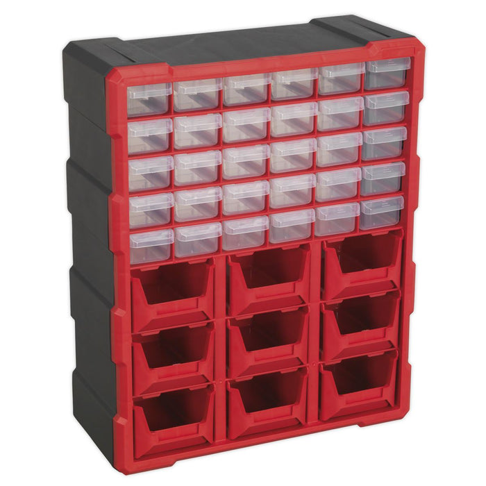 Sealey Cabinet Box 39 Drawer Red/Black APDC39R Sealey - Dynamic Drive