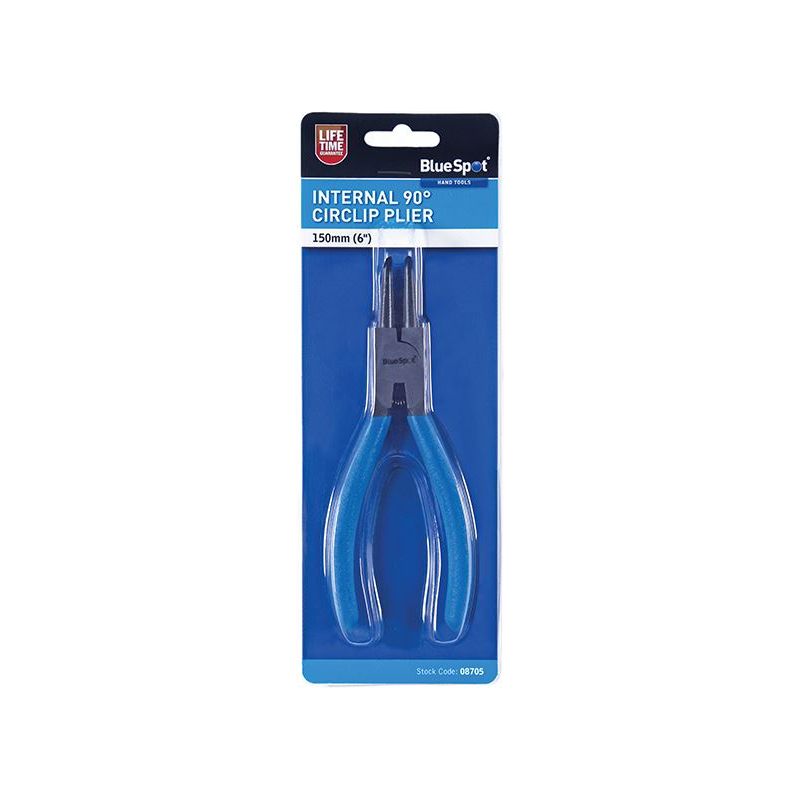 Bluespot Tools Circlip Pliers Internal Bent 90⁰ Tip 150mm (6in) BlueSpot Tools - Dynamic Drive
