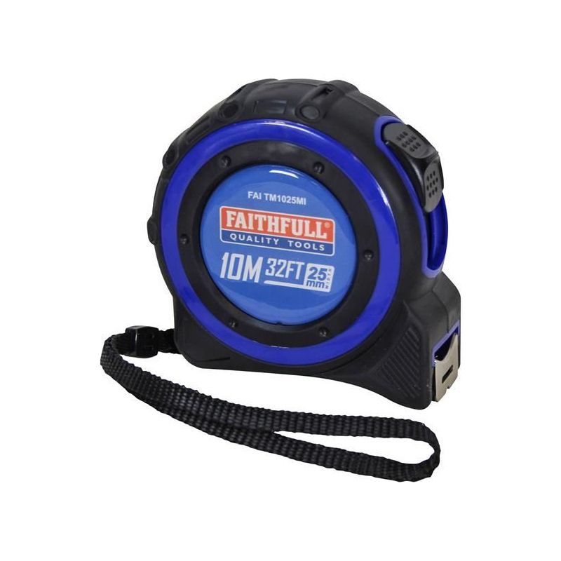 Faithfull Trade Tape Measure 10m/33ft (Width 25mm) Faithfull - Dynamic Drive