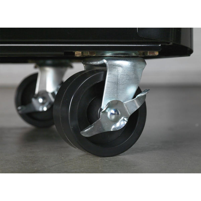 Sealey Retro Style Topchest Mid-Box & Rollcab Combination 10 Drawer Black with R Sealey - Dynamic Drive